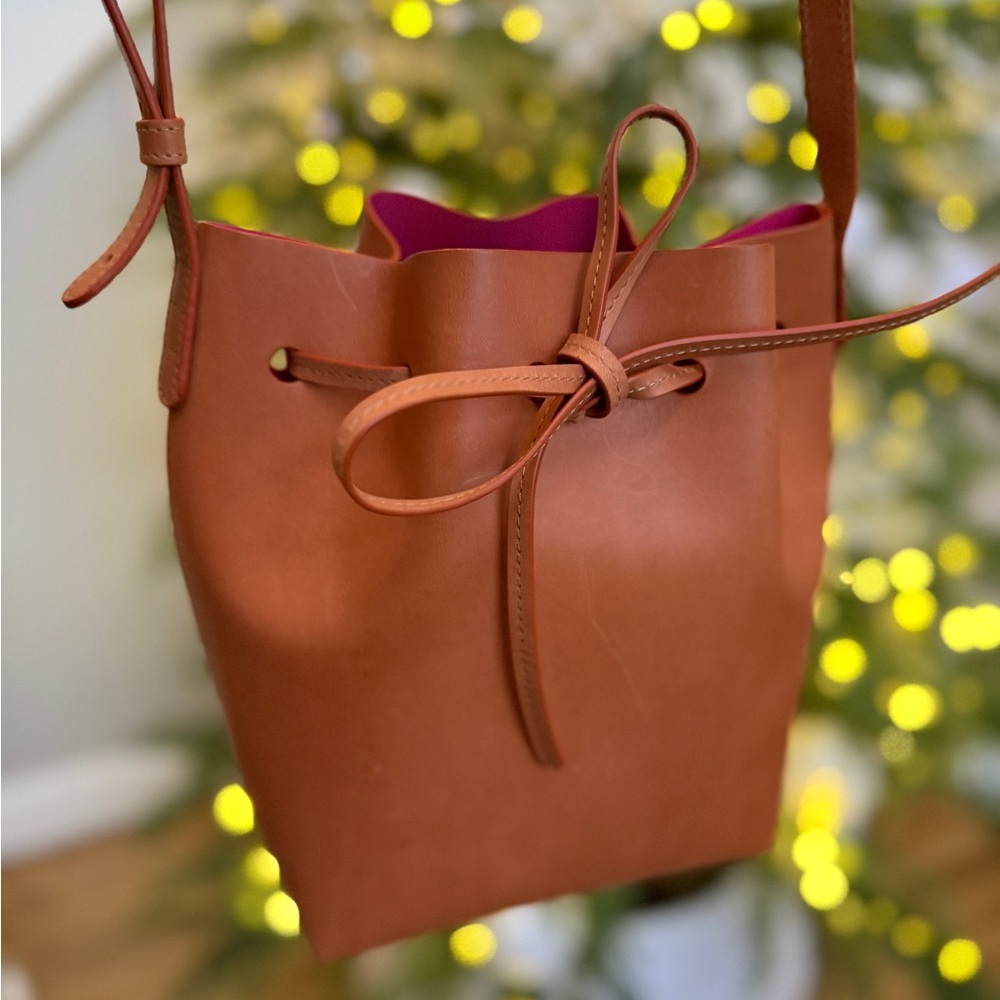 Mansur Gavriel Mini Leather Bucket Bag